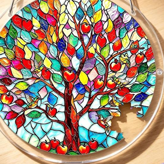 Suncatcher Puzzle in Acrilico Ornamento da Appendere alla Finestra 83 Pezzi Puzzle Sun Catcher Decorazione da Giardino Regali per Donne Uomini Mamma