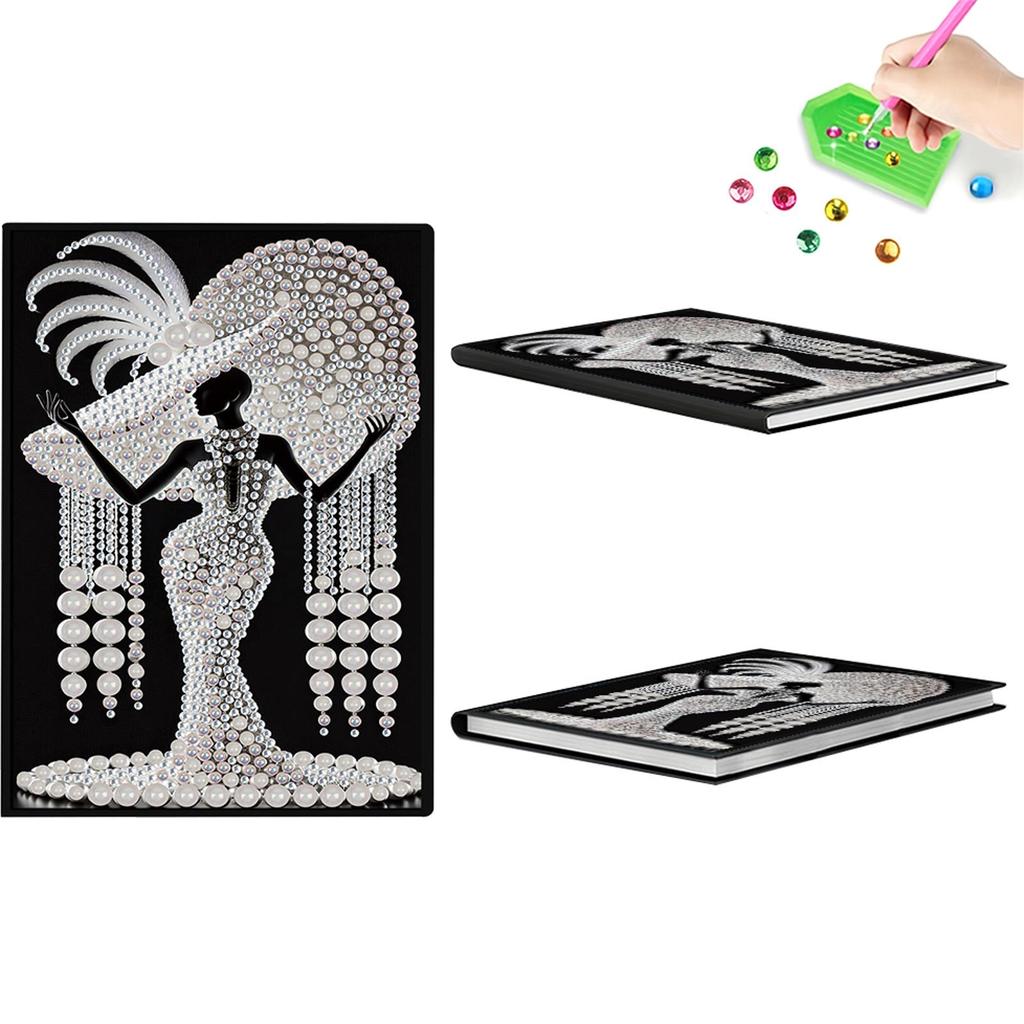 50-seitiges A5-Format 5D DIY Diamantkunst Malbuch-Set Strasskunst Malbuch-Set für Geburtstags- oder Weihnachtsgeschenke