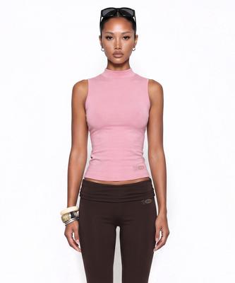 BADBLOOD Everyday Mock-Neck Tank - Pink