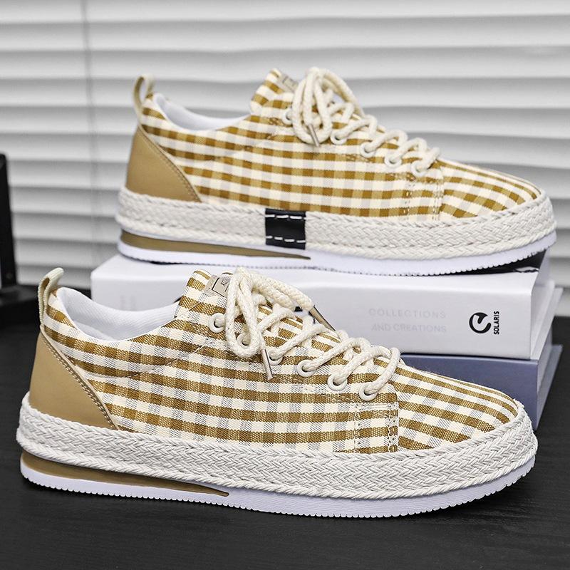 

Летние дышащие трендовые универсальные молодежные повседневные туфли на тканевой подошве с тысячью слоев спортивные низкие трендовые туфли на досках 44