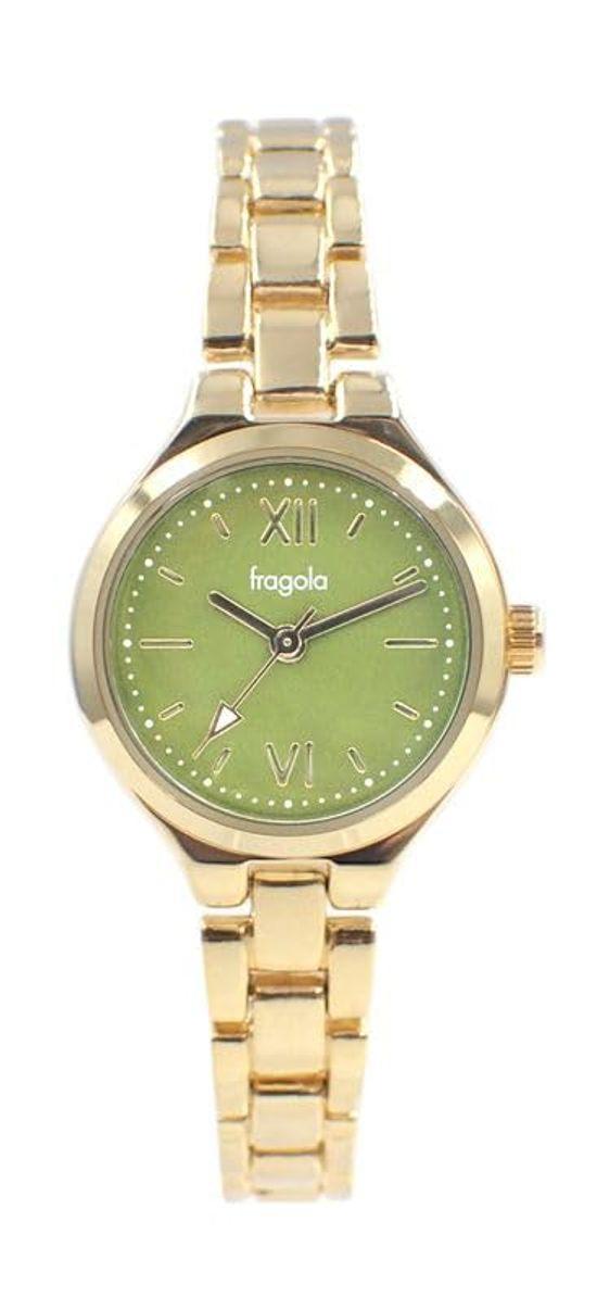 

[Follow] Watch Fragola Nickel Free Colorful Metal Watch H01122S-2 GD/GR Women s Gold