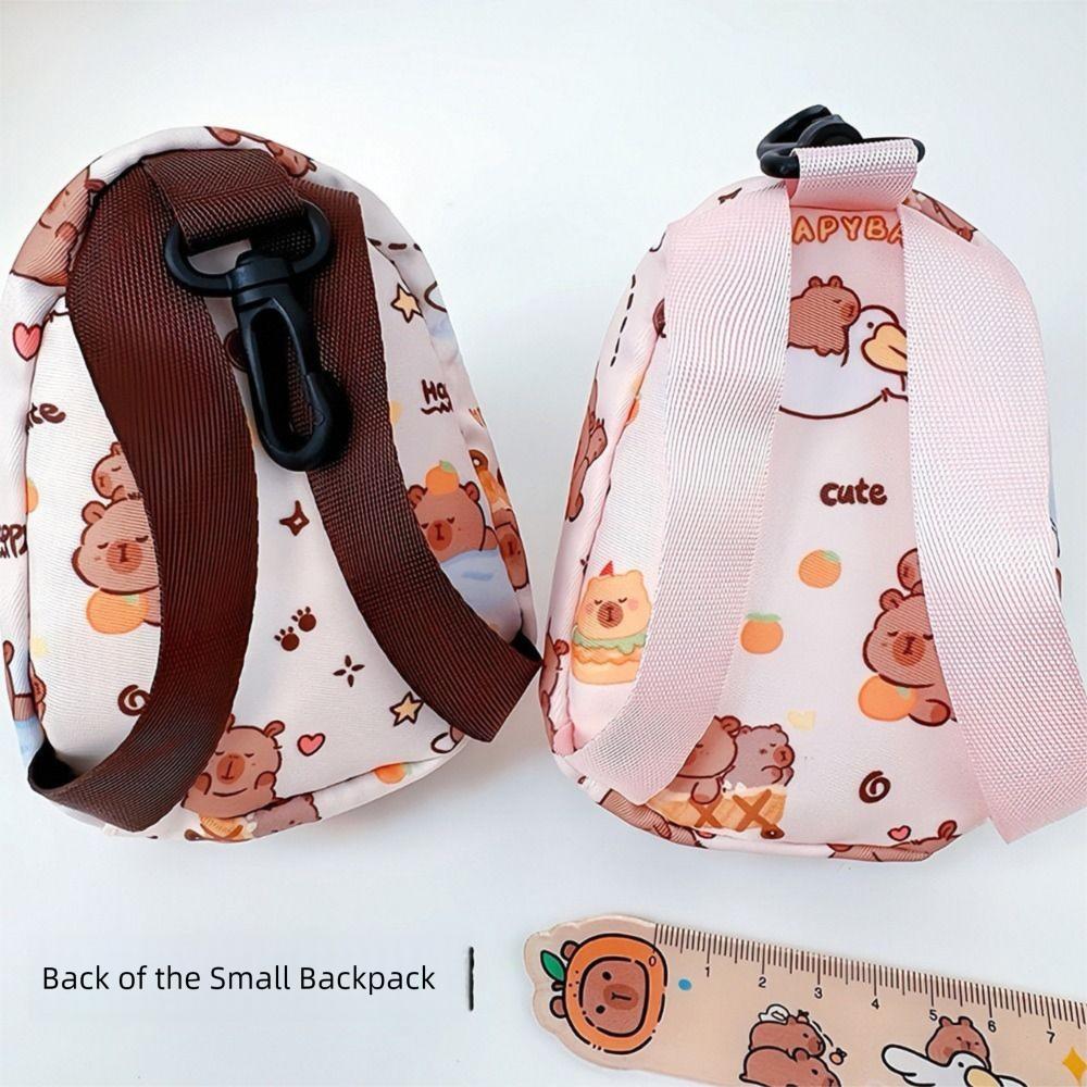 Portable Capybara Pouch Keychain Schoolbag Design Backpack Hanging Pendant  Girls