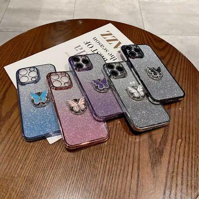 3D Butterfly Ring Stand Phone Case For OPPO A3 Pro A3X A40M A40 A60 A80 5G A18 4G Find X8 X7 Ultra X3 X5 Lite X6 Pro Soft Cover