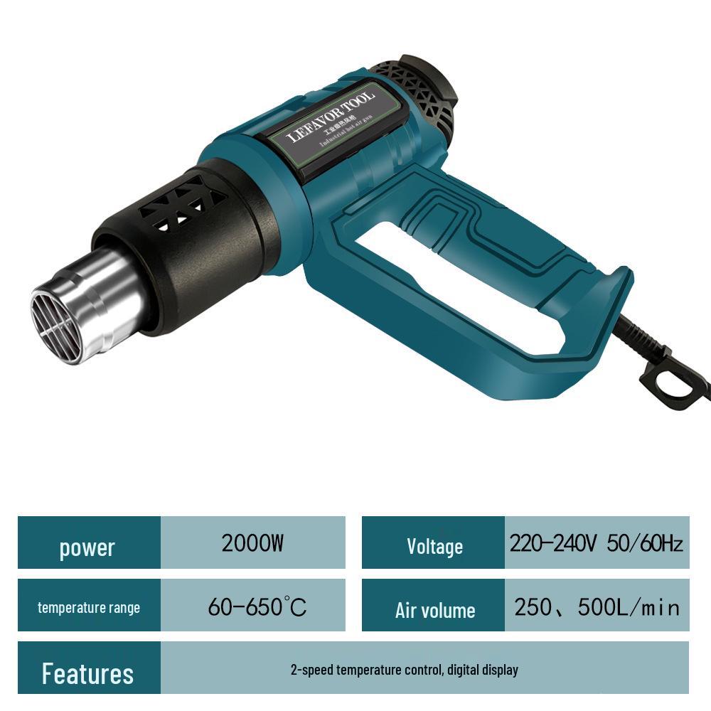 2000W Smart Temperature-Controlled Heat Gun for Film Pasting and Baking