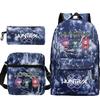 Animation Cartoon Grund- und Sekundarschüler Schultasche Kinderrucksack Freizeit Federmäppchen Umhängetasche Dreiteiliges Set