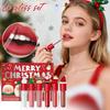 Christmas Lip Gloss Set 6-piece Velvet Lip Gloss Set Christmas Gift Makeup Gift Box Love Lady's Gift (2.5ML*6)