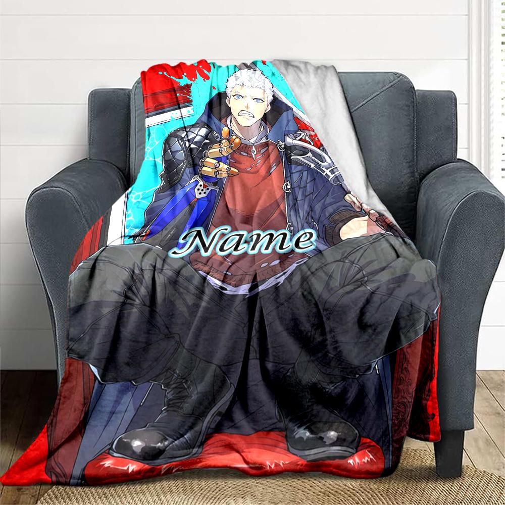 Custom 1pc Devil May Cry: Netflix Series Blanket, Soft And Comfortable Blanket, Casual Warm, Camping Travel Blanket, Birthday Gift Q91230