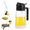 Fohil Oil Spray Bottle for Cooking, 2-in-1 Oil Pot, and Seasoning Container, Heat-Resistant Glass, Drip-Free, Oil Mist Sprayer for Kitchen Air Fryers,