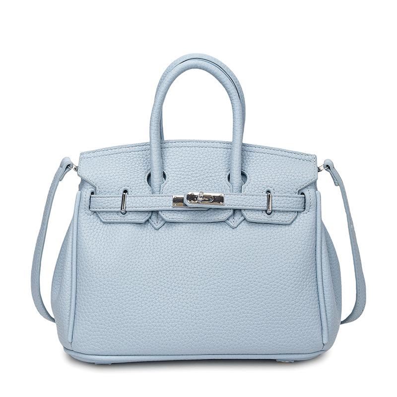 Lyxig handväska med litchi-korn: Stilfull, Mångsidig, Enaxlad & Crossbody Damväska