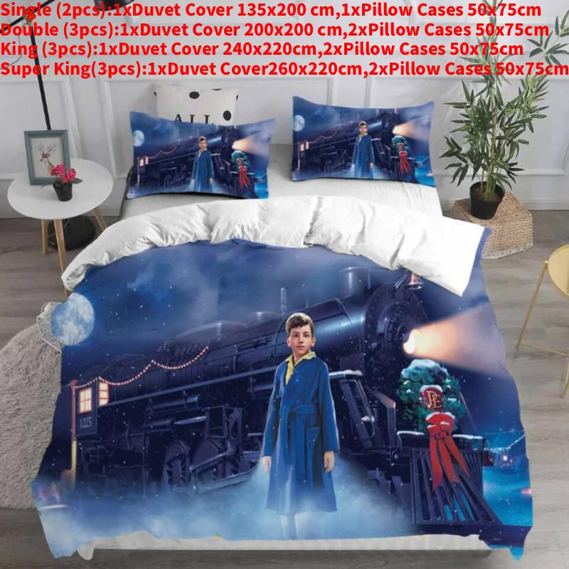 Express The Polar Print Pattern Duvet Cover Pillowcase Set Bedroom Bedding Gift