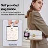 Ring Holder Matte Leather Case For Samsung Galaxy Z Flip 6 5 4 3 Flip5 Flip4 5G Leopard Pattern Ultra Thin Skin Feeling Cover