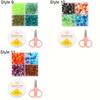 4 Grid Box Mixed Color 6mm 440pcs Acrylic Bead Jewelry Making Kit, Handmade DIY Bracelet Necklace Gift Making