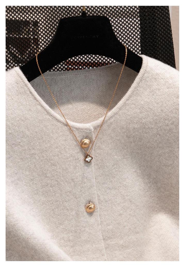 Women's 100% Pure Wool Cardigan Knit Vest - 2025 European Style High-End Autumn/Winter Layering Sweater Vest