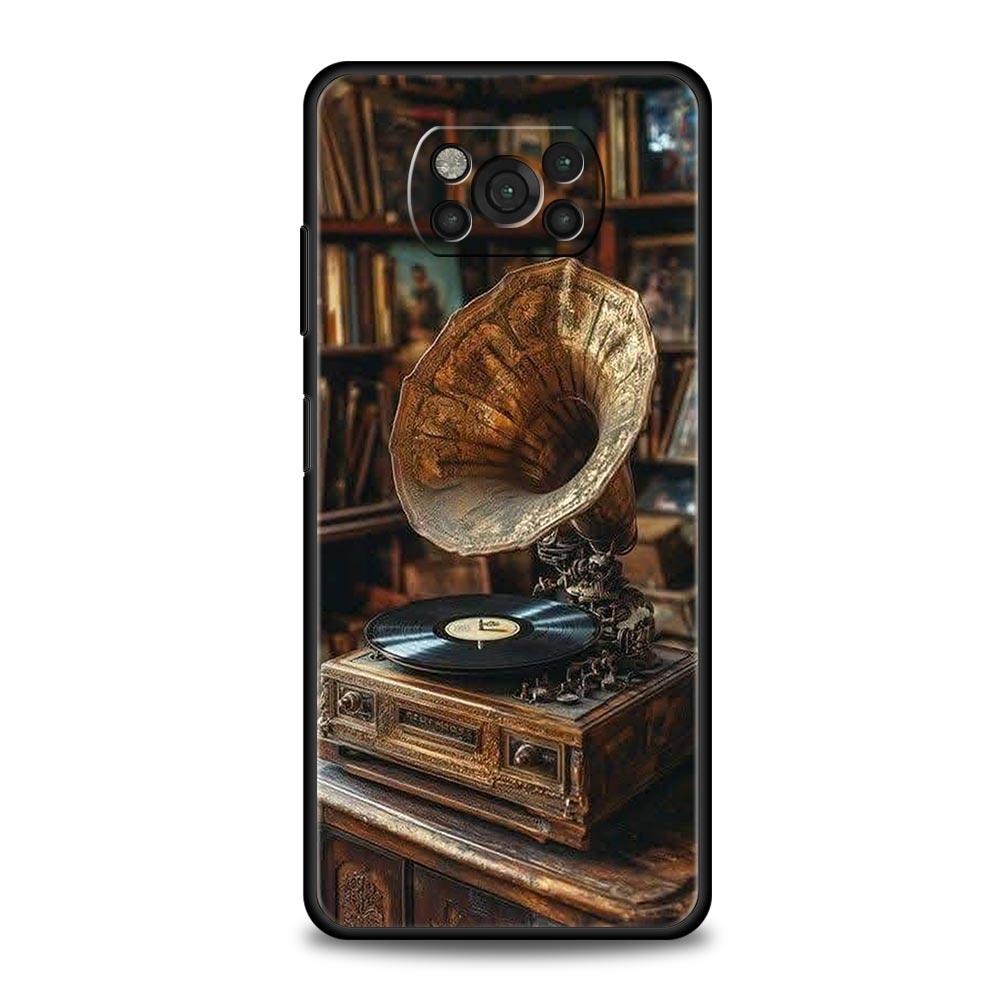 Retro Recording Device Phone Case for Xiaomi Poco F7 F6 F5 F4 F3 X6 X5 X4 X3 NFC F7 Ultra M4 C51 C55 GT 5G Soft TPU Cover Fundas