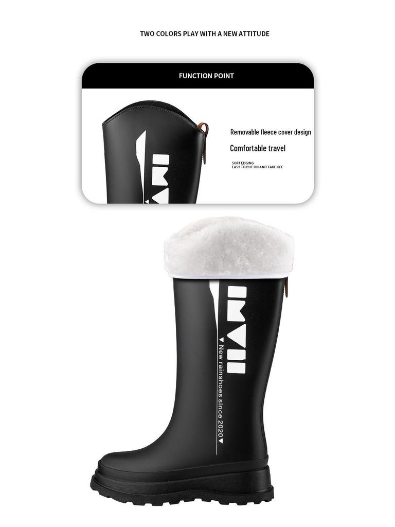 Damen Hohe Rutschfeste Gummistiefel - Wasserdichte Gummischuhe für Alle Jahreszeiten