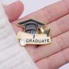 Graduation Brooch Bachelor Hat Shape Graduation Photos Pin Finishing Touch Suit Lapel Badge Graduation Season Accessory
