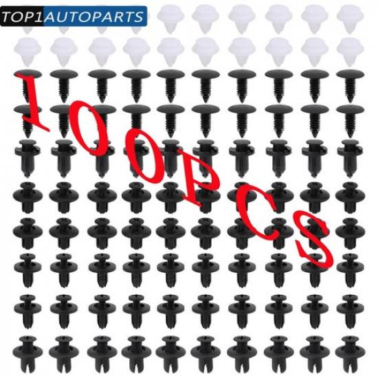 100x Retainer Clips For Toyota Fixing Fastener Kit Bumper Fender Liner Push Type