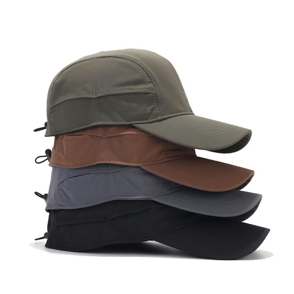 Thin Baseball Cap Drawstring Design Sun Visor Cap Casual Quick-drying Hat  Unisex