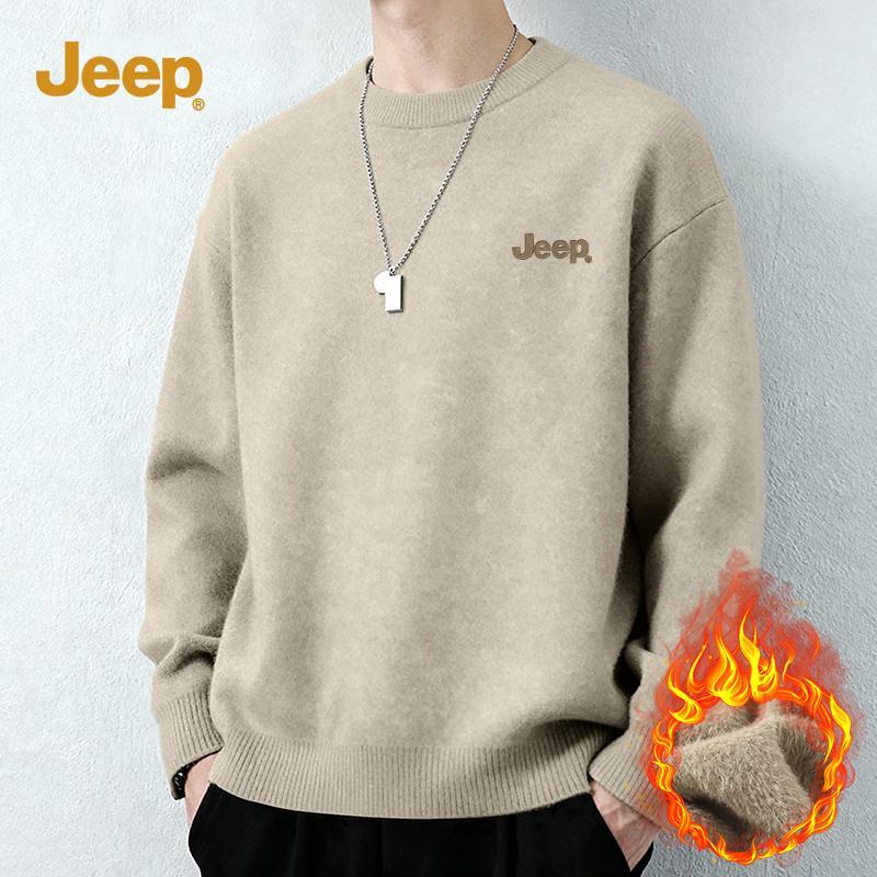 

JEEP Men s Classic Winter Thickened Crew Neck Sweater 3XL