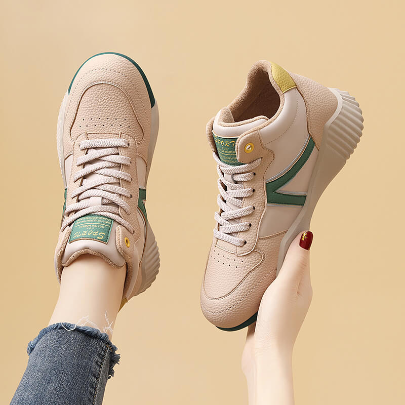 

Мягкая кожаная обувь в стиле dad shoes для женщин, весенне-осенние высокие кроссовки на толстой подошве, зимние кроссовки из бархата с мягкой подошвой, обувь в стиле Форреста Гампа, удобные 35