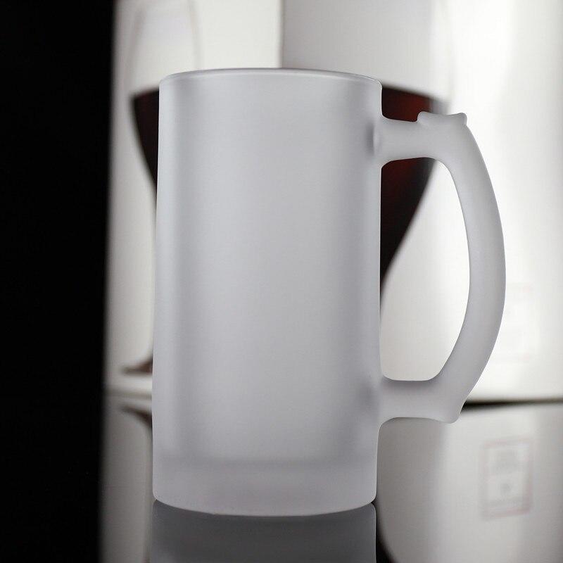 Ice Cup Huge Capacity Grinding Handle Glass Heat Resistant And Beautiful Wine Beer Mug