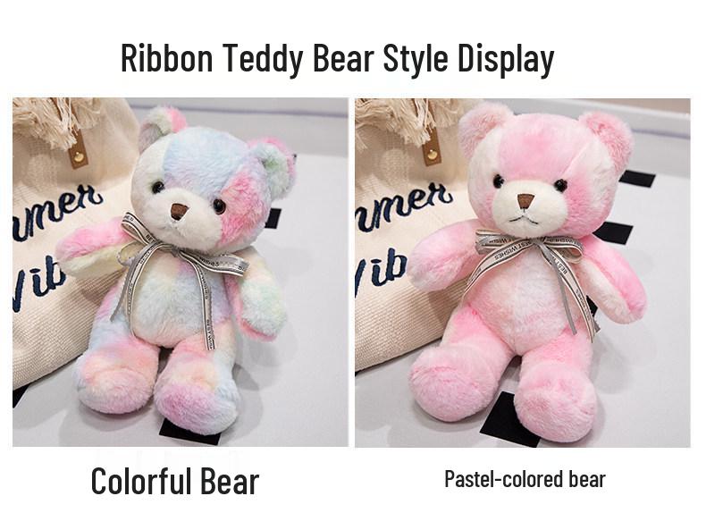 Cute Girly Teddy Bear Plush Toy - Bow Tie Comfort Doll