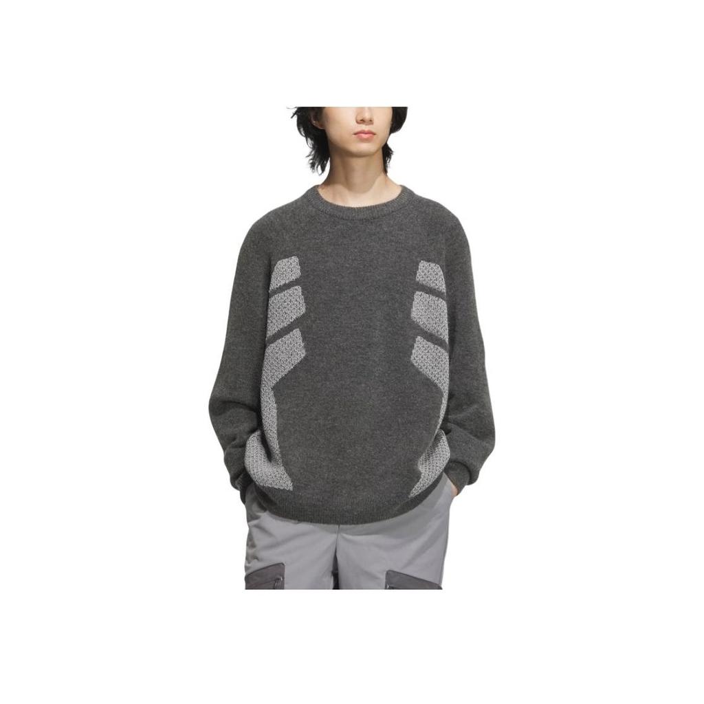 Adidas FW24 Fustl Series P Crew 2 Simple Casual Versatile Knit Sweater Men Sweater Dark-Gray JW6683
