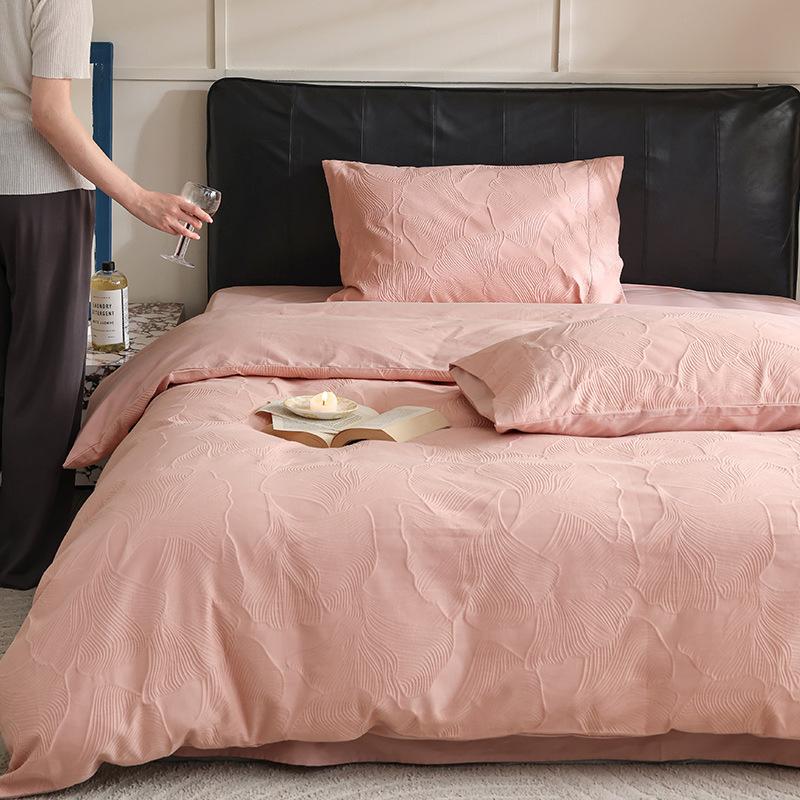 100 High-Grade Pure Cotton Four-Piece Set, Class A Maternal And Infant Grade Cotton Jacquard Quilt Set, Light Luxury Bedding Set