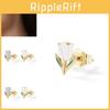 Fashionable European American Style Floral Earrings Beautiful Two-tone Flower Studs For Women