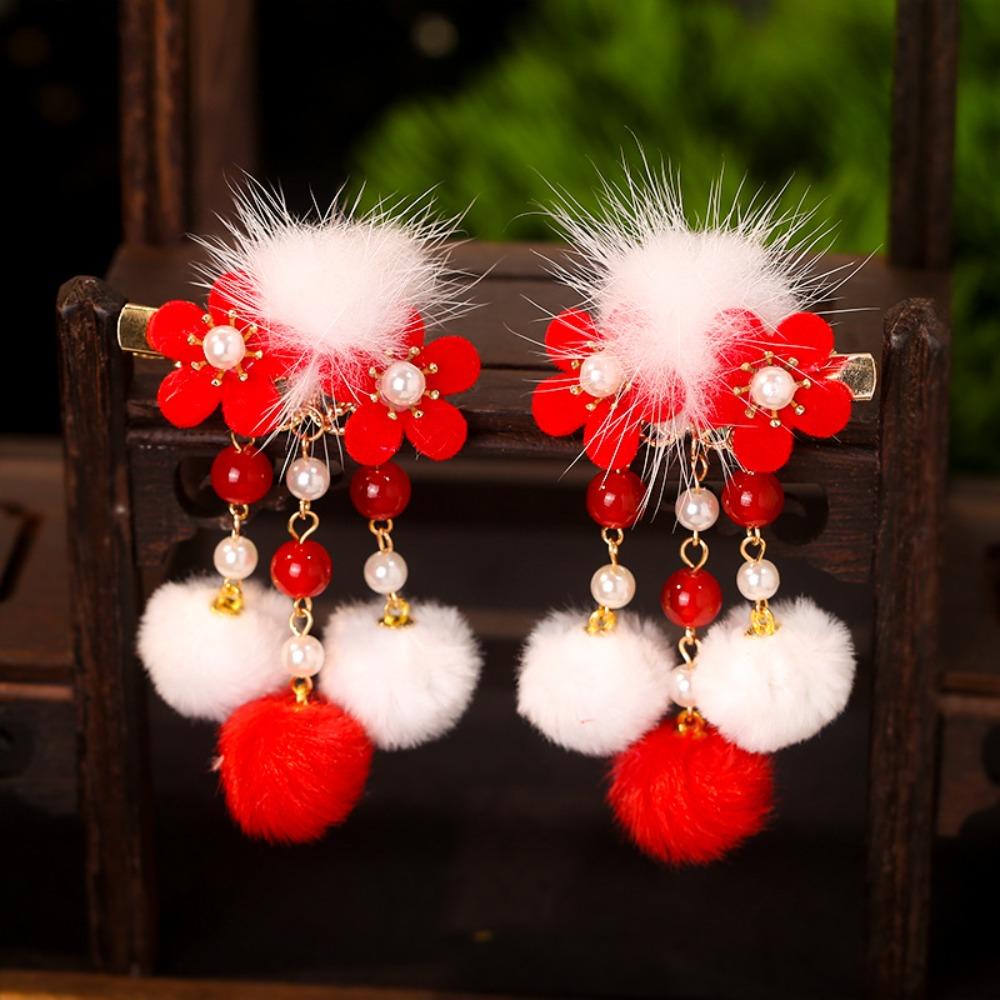 Hanfu Headwear Children's New Year Hairpin Cute Ancient Style Hair Clip  Festival