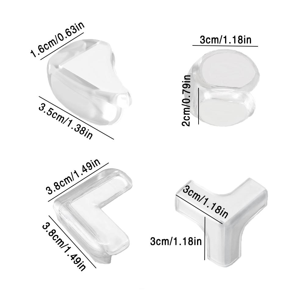 10Pcs Soft Silicone Clear Corner Guards - Youngsters Safety Edge Protectors With High-Resistant Adhesive Gel For Furniture, Cabi