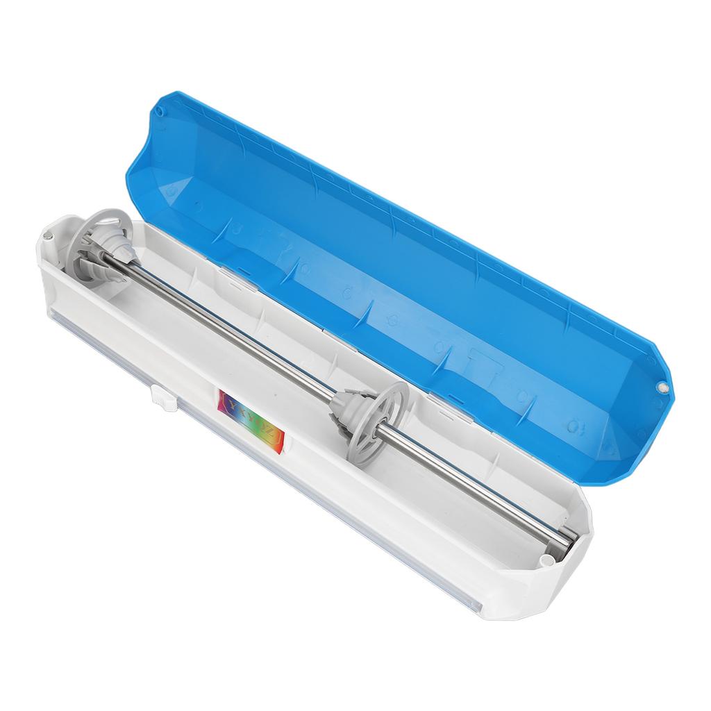Plastic Wrap Dispenser with Slide Cutter Smooth Cutting Adjustable Reusable Cling Film Dispenser for Tin Foil L 38x9.8cm