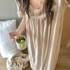 Pigiama da donna estivo stile corte francese, colletto quadrato, ampio, tinta unita, pizzo, sexy, loungewear
