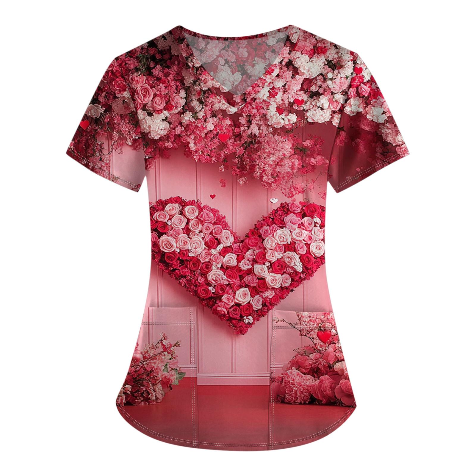 

Жіночі модні комбінезони з V-подібним вирізом і короткими рукавами з кишенею Верхній одяг до Дня святого Валентина XL кавун червоний колір