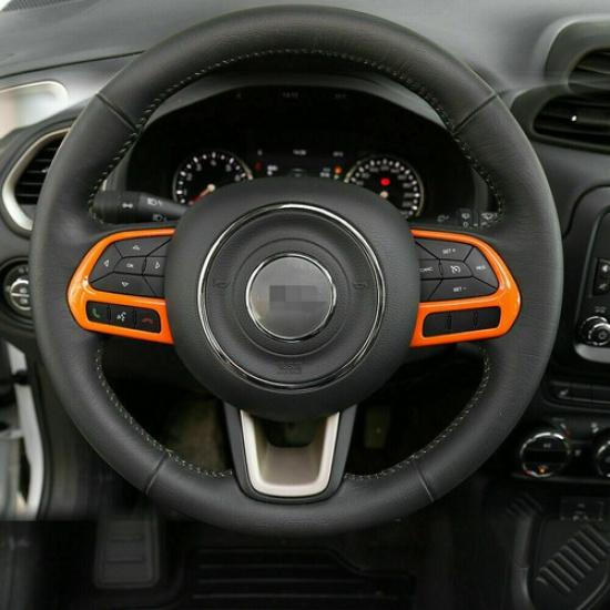 Accessoires de Garniture de Couvercle de Volant de Voiture pour Jeep Renegade 2015+/Compass 2017+