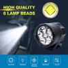 Motorcycle Auxiliary 60W LED Fog Work High Set of 2 Waterproof Switch X-STYLE Headlight, Light, Light, Light, 12V/24V Compatible, 6-LED Spotlight,