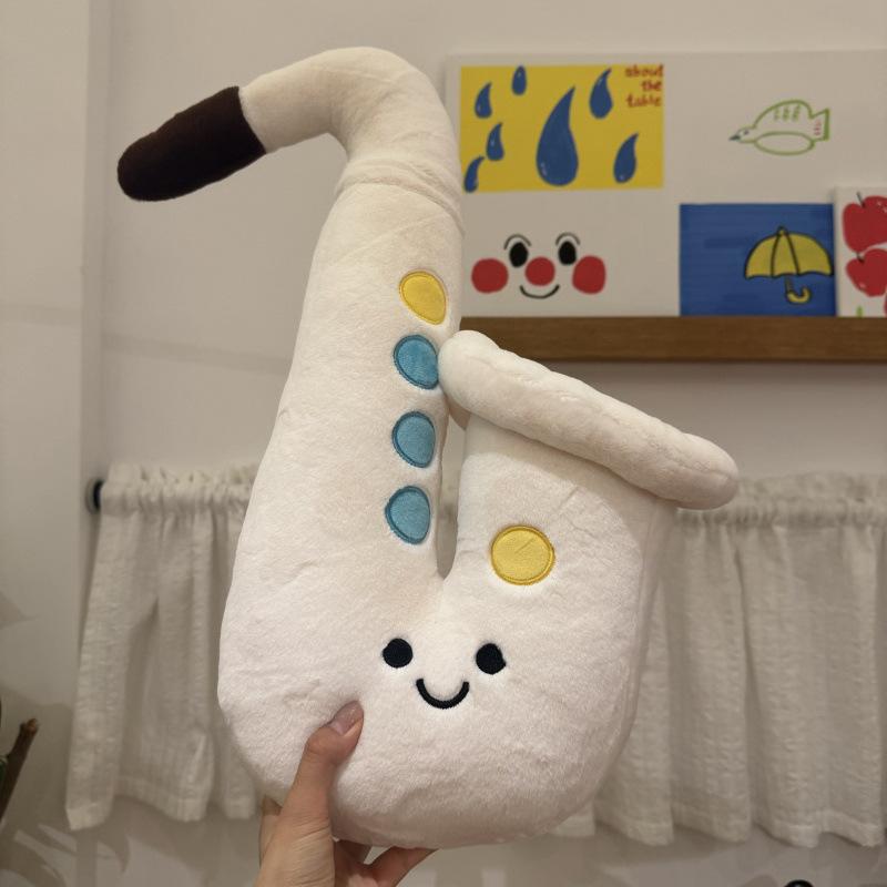 Xiaohongshu Same Saxophone Musical Instrument Doll Throw Pillow Plush Toy College of Music Commemorative Gift Art Student