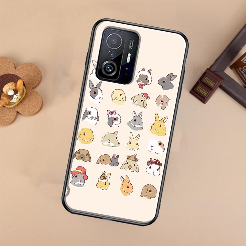 Cartoon Rabbit Bunny Case For Xiaomi 13 14 Ultra 11T 12T 13T 14T Pro POCO X7 Pro X3 X5 X6 F3 F5 F6 M6 Pro Cover