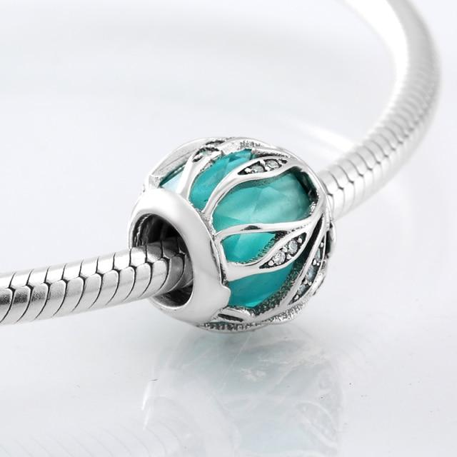 Perles fines en argent sterling 925 de forme ronde La famille est là où l'amour grandit Perles fines à faire soi-même adaptées aux bracelets à breloques originaux Fabrication de bijoux