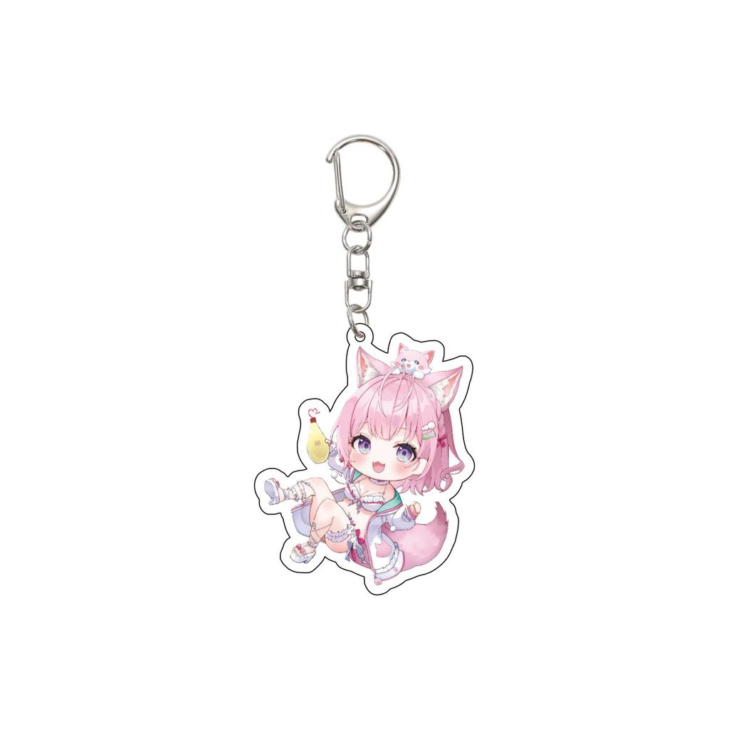 55MM Anime Hololive Keychain Hoshimati Suisei/Natsuiro Matsuri/Akai Haato Key Chain Acrylic Model Plate Christmas Gifts