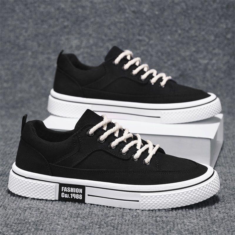 Spring new canvas shoes men's trend low-top youth breathable leisure sports student versatile tide