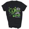 I Wear Green For Mental Health Awareness Butterfly Heart Shirt