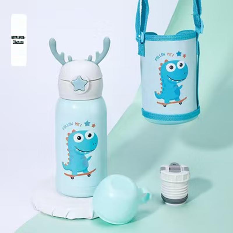 Kids Antler Stainless Steel Insulated Straw Cup