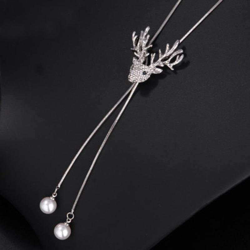 Herbst/Winter Engel Mädchen Blume Pullover Kettenhalskette: Koreanische Mode Persönlichkeit mit Pfauendesign für Frauen