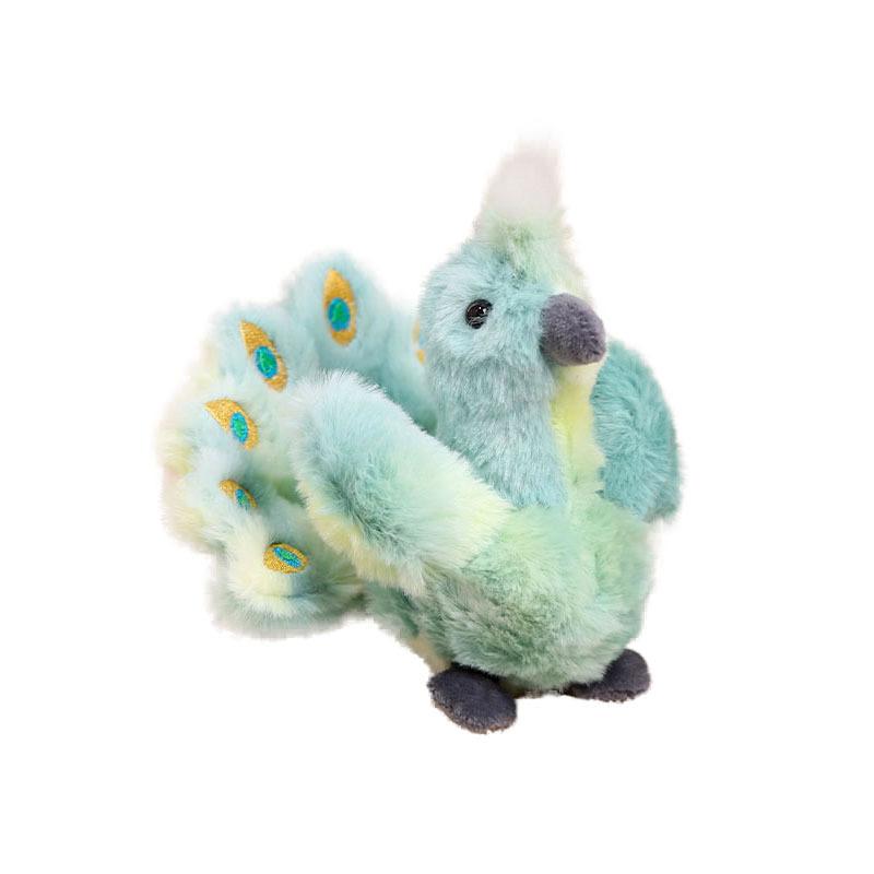 Cute Peacock Doll Pendant Keychain Animal Plush Toy Unisex Bag Hanging Ornaments Polyester PP Cotton Filling 12cm 14 Years