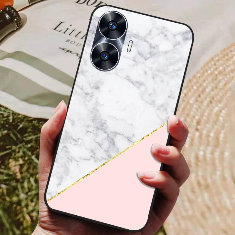 Per Custodia Realme C55 Silicone Morbido TPU Cover Posteriore per Oppo Realme C55 Telefono Globale Custodie Realme C 55 4G 6.72" Protezione Cover Borse