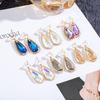 Trendy Lace Teardrop Studs: European & American Fashion Glass Earrings