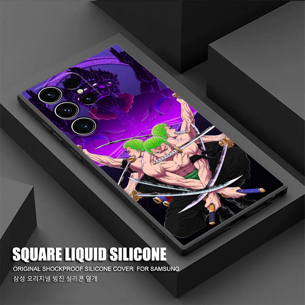 Anime Ones P-Piece Zoro Phone Case For Samsung Galaxy S25 S24 S23 S20 S21 FE S26 S22 Ultra 5G S26 Plus S25FE Soft Silicone Cover
