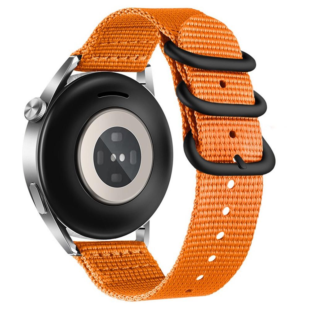 22mm Double Loop Nylon Watchband for Huawei Watch GT 6/5/5 Pro 4 46mm Black Buckle Braided Strap