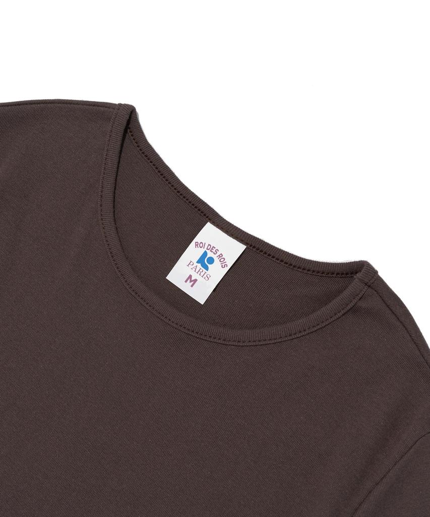 ROIDESROIS Origin Paris Crop Short Sleeve T-Shirt (Brown)